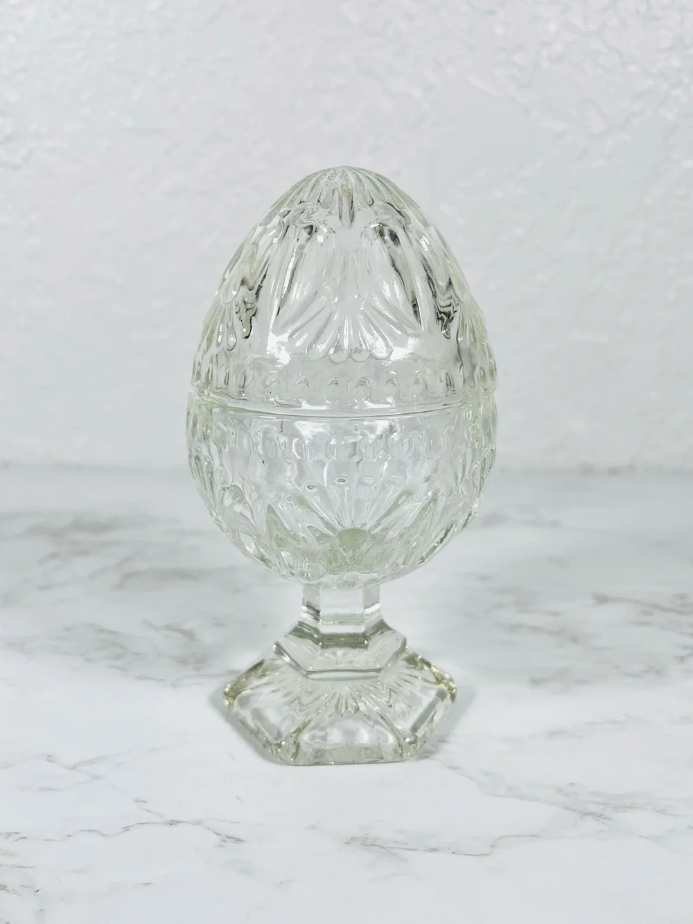Vintage Avon Pressed Glass Egg